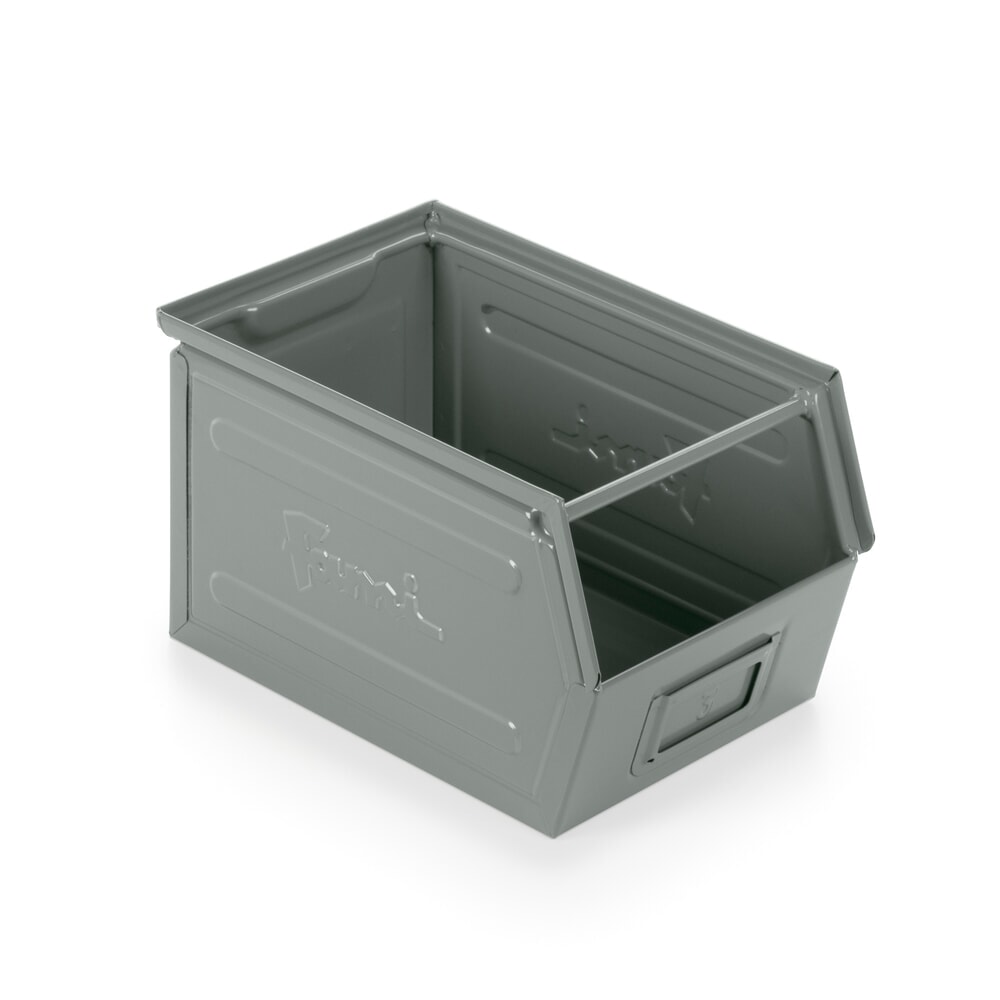 Immagine del prodotto n. 1: Contenitore a bocca di lupo Fami, HxBxT 200 x 200 x 350 mm, lamiera d’acciaio, grigio scoiattolo, 8 pezzi/SU