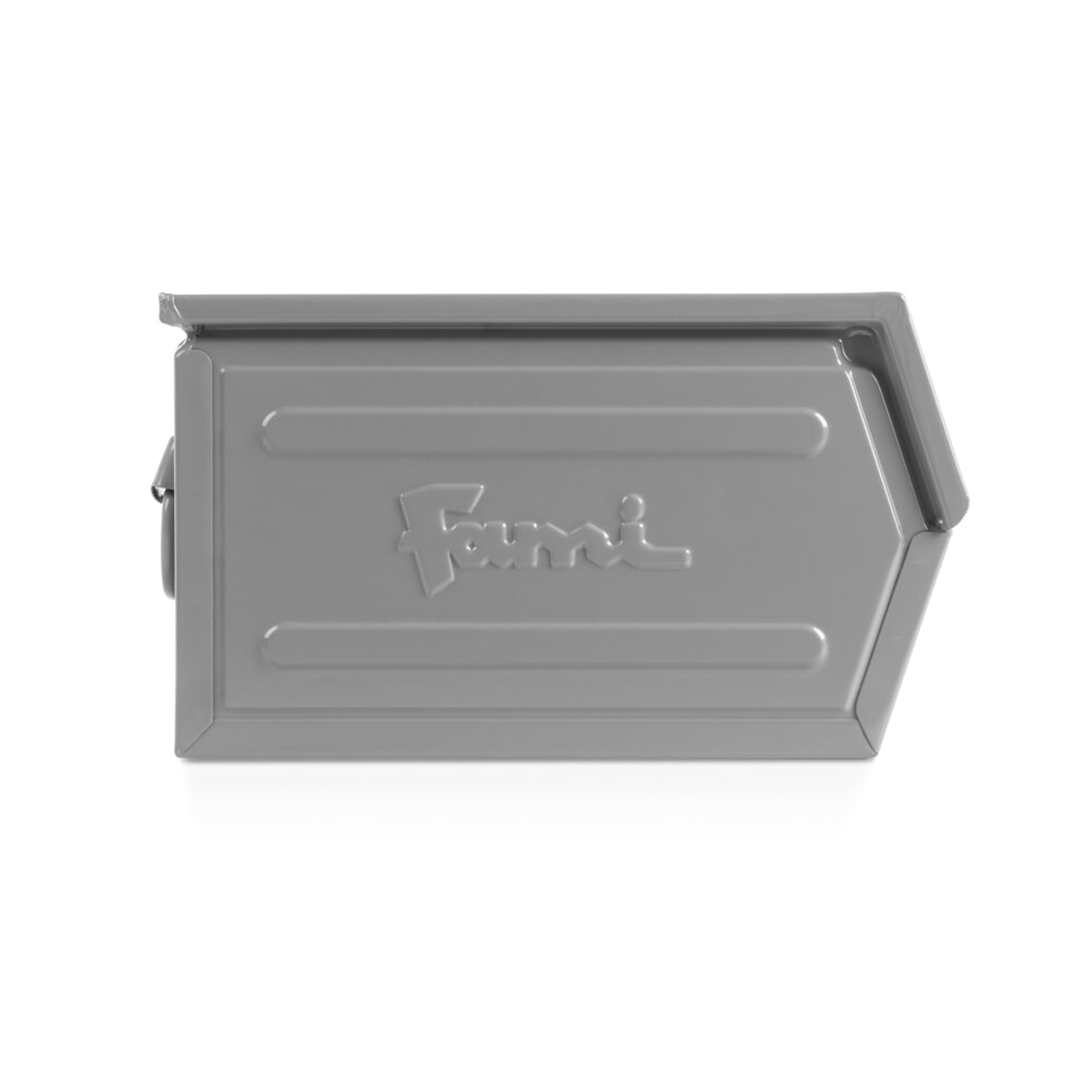 Immagine del prodotto n. 2: Contenitore a bocca di lupo Fami, HxBxT 200 x 200 x 350 mm, lamiera d’acciaio, grigio scoiattolo, 8 pezzi/SU