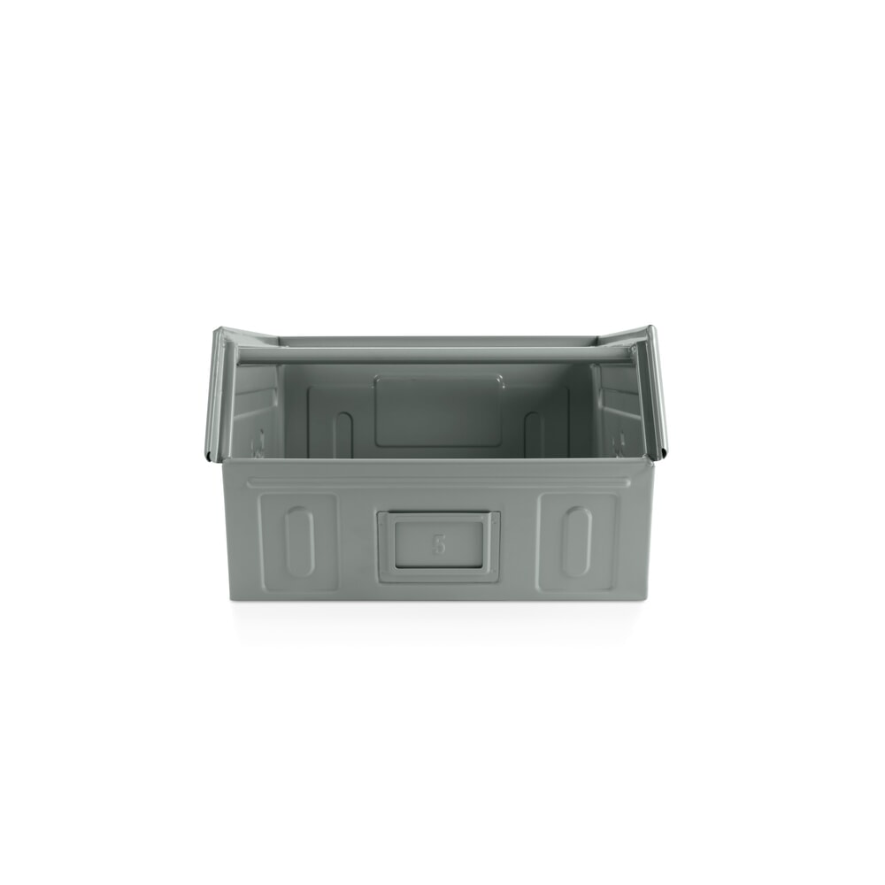 Immagine del prodotto n. 3: Contenitori a bocca di lupo in lamiera d’acciaio, AxLxP 300 x 450 x 700 mm, grigio vaio, 6 pz/SU