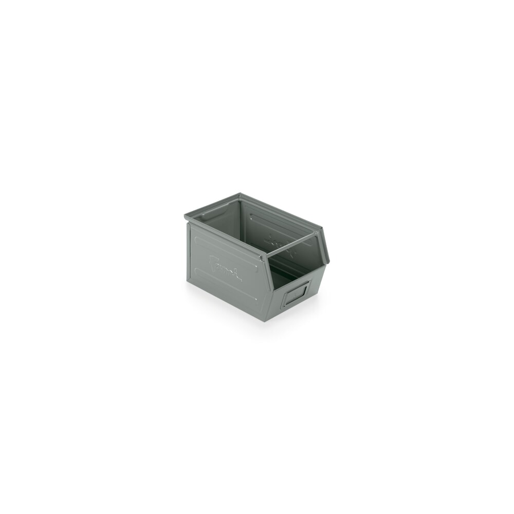 Immagine del prodotto n. 1: Contenitori a bocca di lupo in lamiera d’acciaio, AxLxP 200 x 200 x 350 mm, grigio vaio, 8 pz/SU