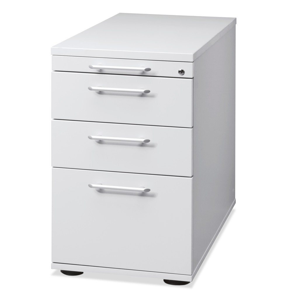 Immagine del prodotto: Contenitore a cassetti Solid con raccoglitore sospeso + 3 cassetti con maniglia in materiale plastico, grigio chiaro