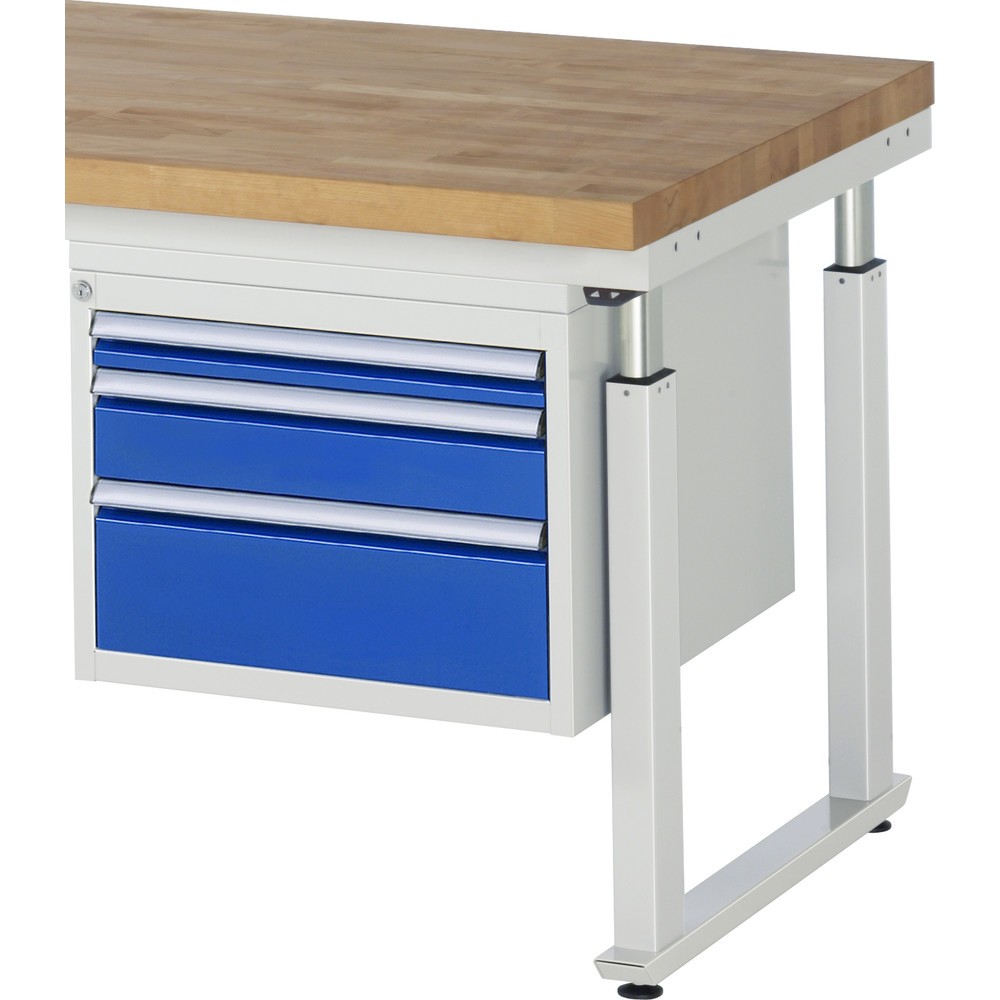 Immagine del prodotto: RAU Contenitore con base serie 7000, HxLxP 440 x 580 x 650 mm, per banco da lavoro serie adlatus 600, con 3 cassetti