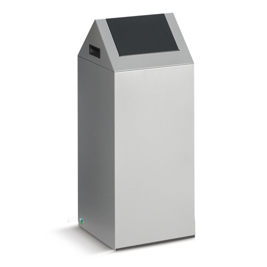 Immagine del prodotto: Contenitore di raccolta materiale riciclabile VAR®, 60 litri, autoestinguente, corpo grigio chiaro, coperchio angolare/antracite