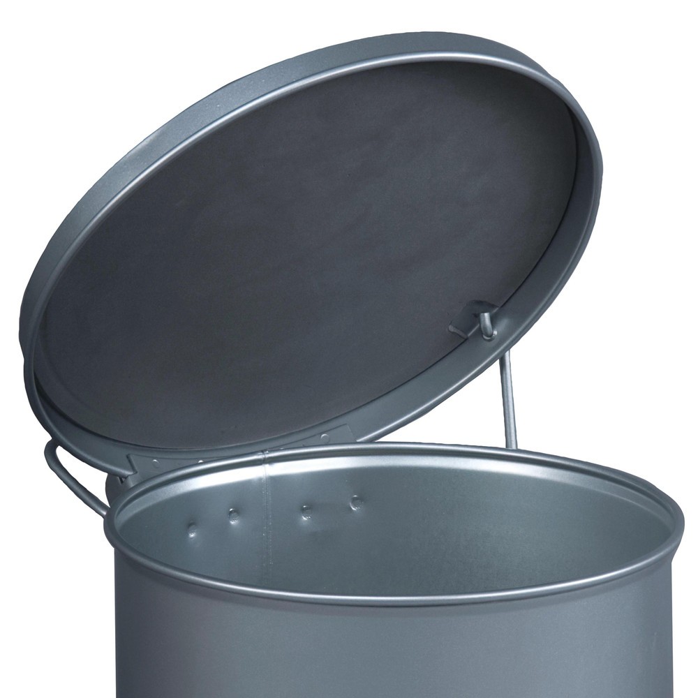 Immagine del prodotto n. 3: Contenitore di raccolta SoundGuard™ per banco da lavoro Justrite, pedale, argento, 20 litri