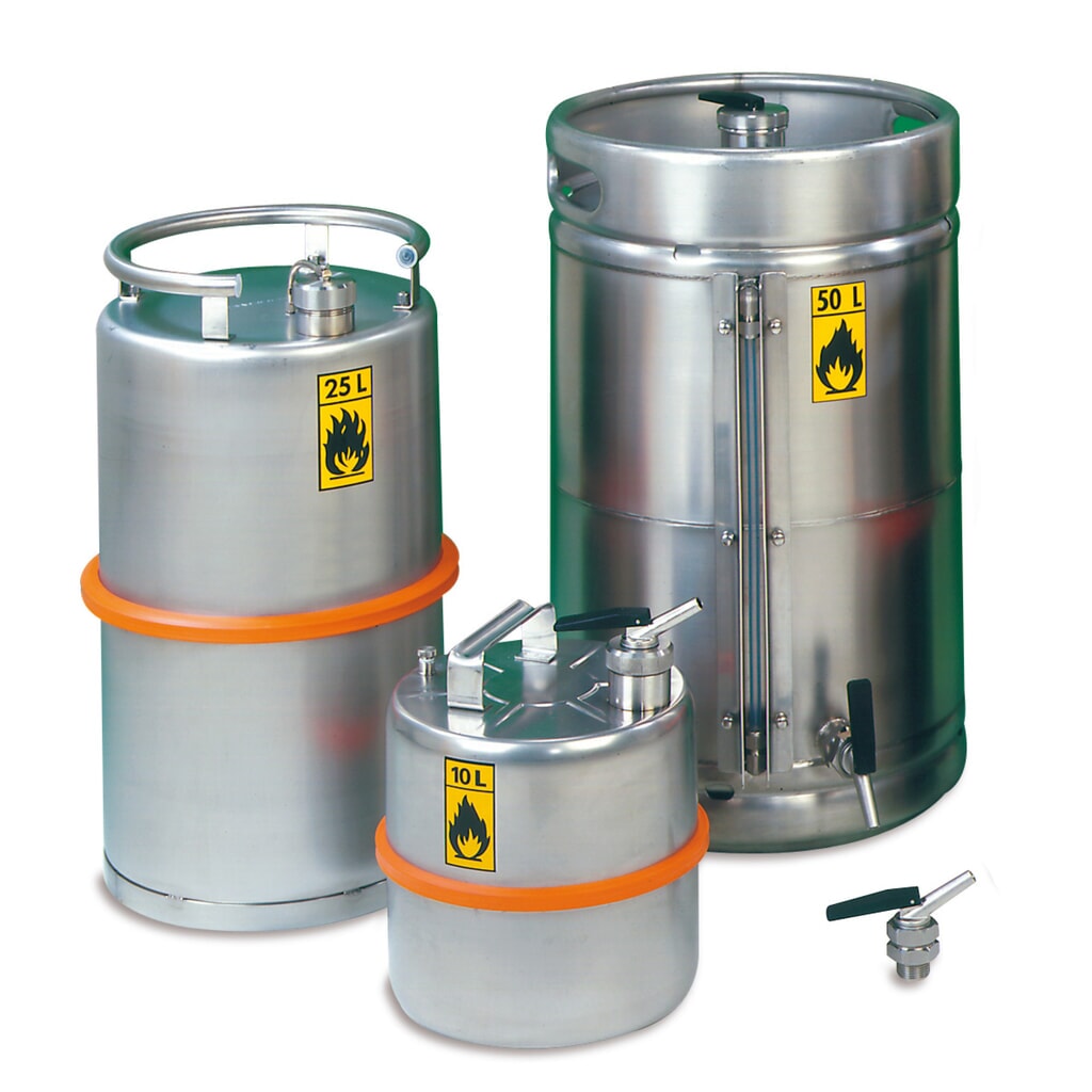 Immagine del prodotto: Contenitore di sicurezza in acciaio inox, con tappo a vite, 10 litri