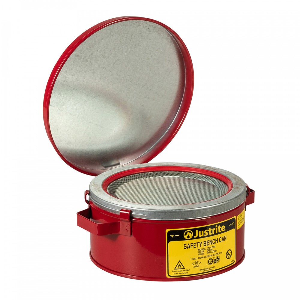 Immagine del prodotto n. 2: Contenitore di impregnazione Justrite con coperchio ribaltabile, rosso, 4 litri