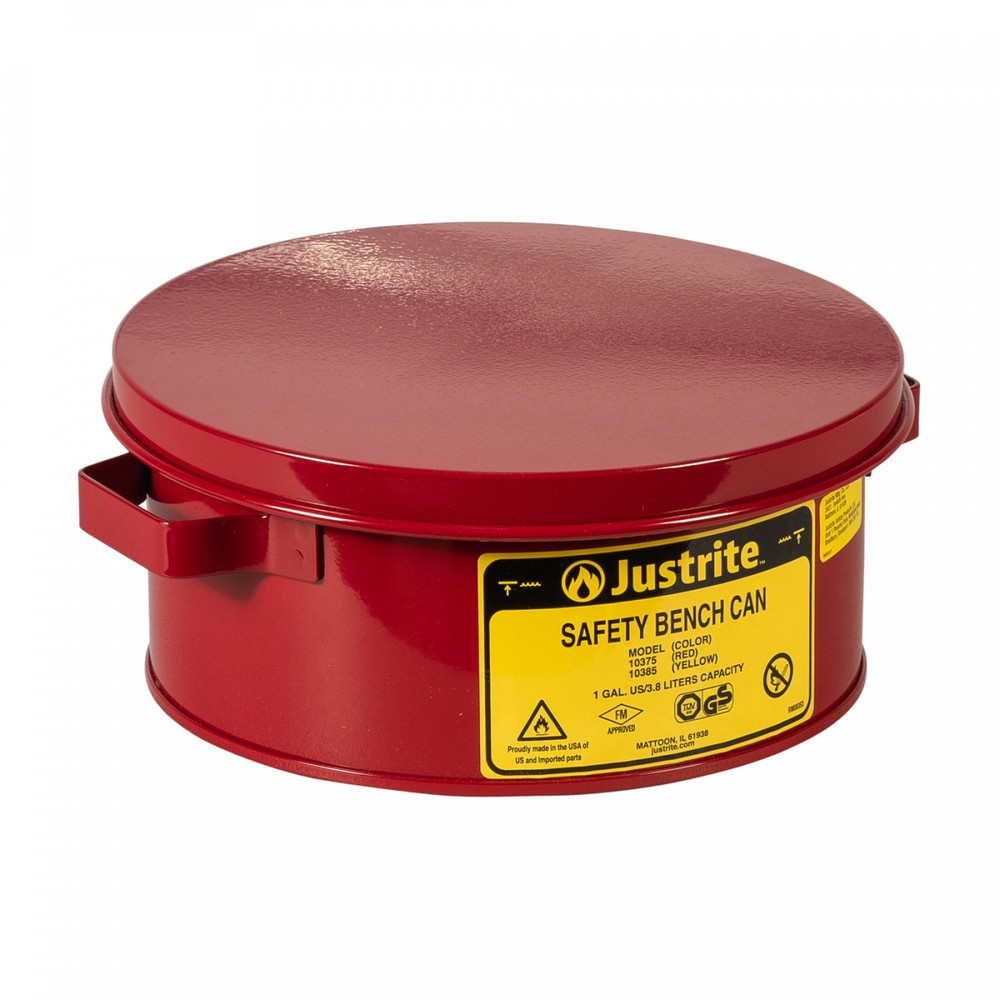 Immagine del prodotto n. 1: Contenitore di impregnazione Justrite con coperchio ribaltabile, rosso, 4 litri
