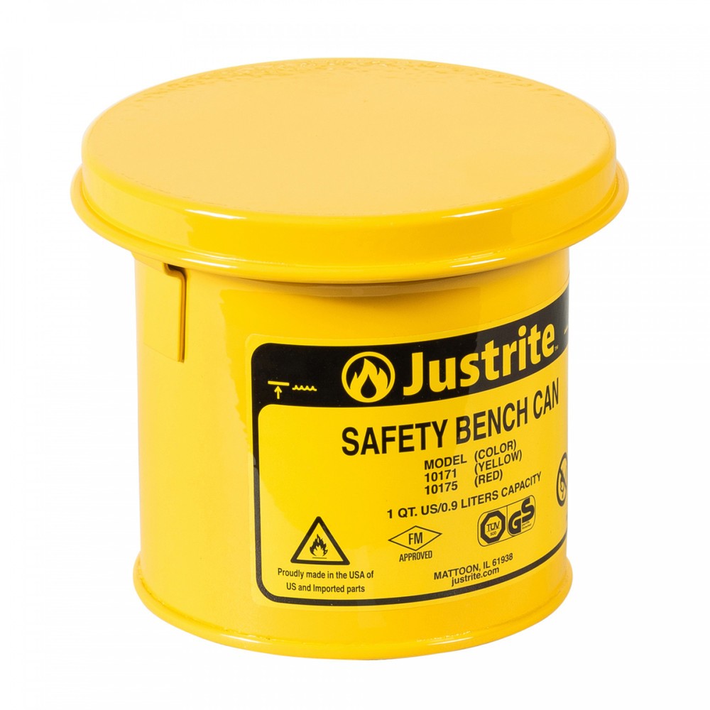 Immagine del prodotto n. 1: Justrite Contenitore di impregnazione con coperchio ribaltabile, giallo, 1 litri
