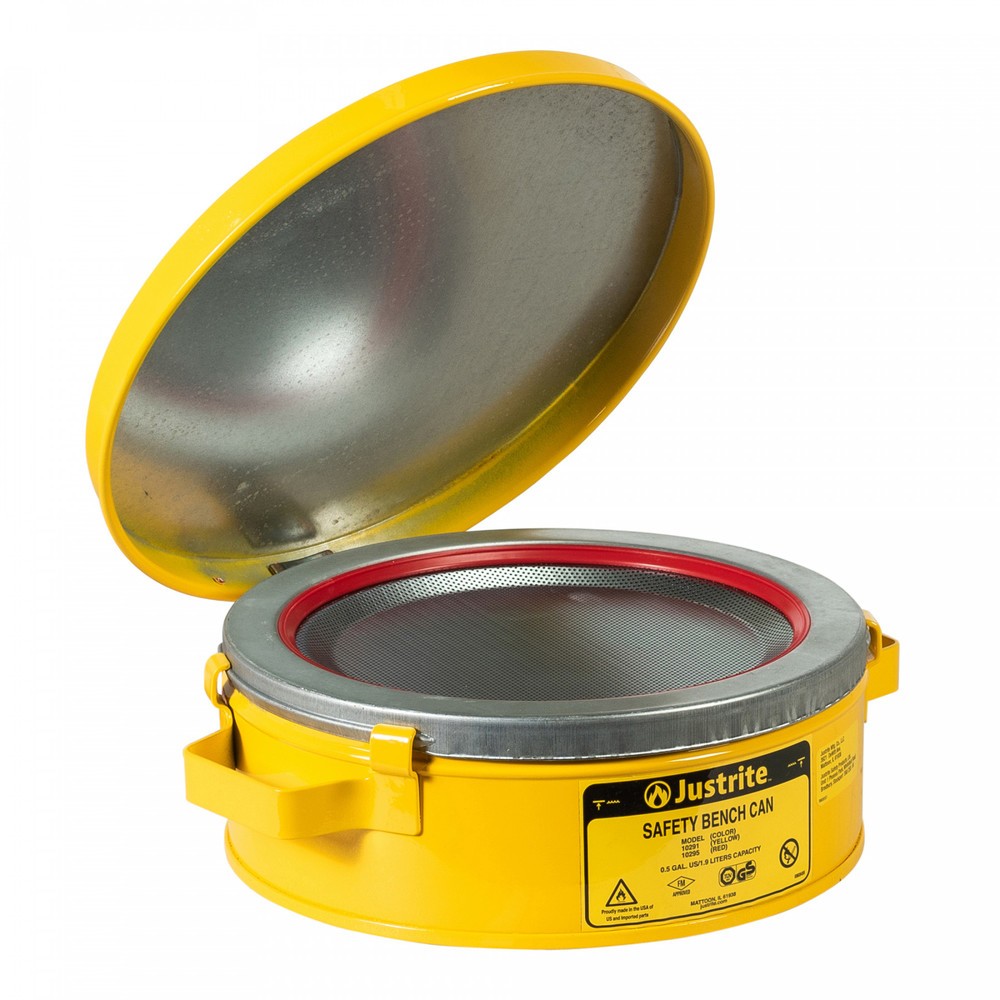Immagine del prodotto n. 2: Justrite Contenitore di impregnazione con coperchio ribaltabile, giallo, 2 litri