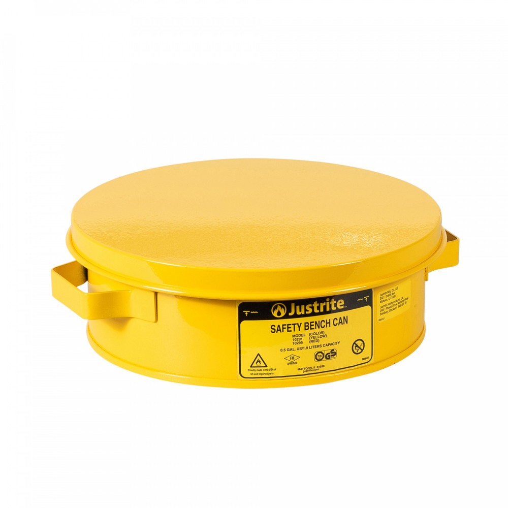 Immagine del prodotto n. 1: Justrite Contenitore di impregnazione con coperchio ribaltabile, giallo, 2 litri