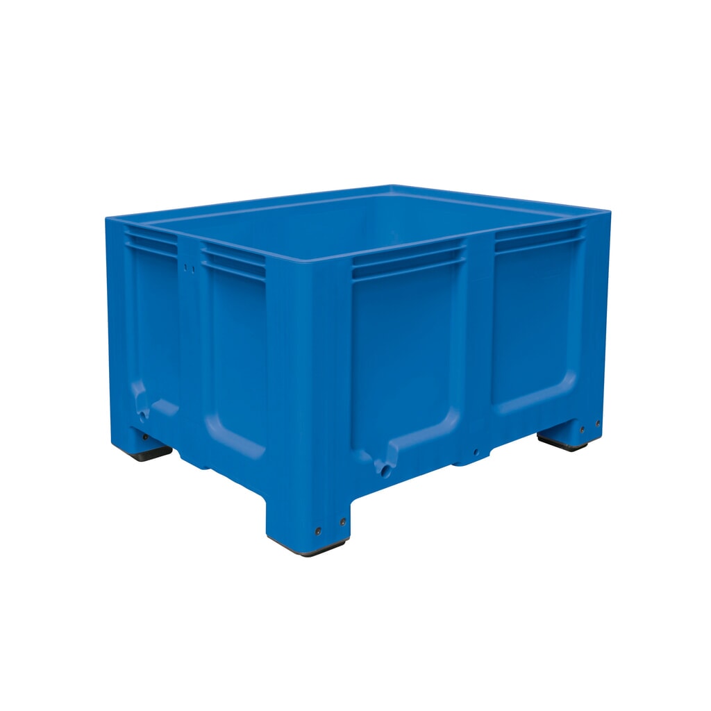 Contenitore grande in polietilene, 610 litri, con piedini, blu Immagine del prodotto: Contenitore grande in polietilene, 610 litri, con piedini, blu