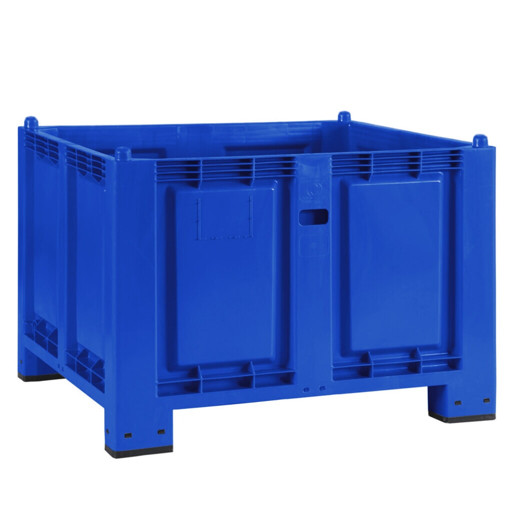 Contenitore grande in polipropilene, 550 litri, con piedini, blu Immagine del prodotto: Contenitore grande in polipropilene, 550 litri, con piedini, blu