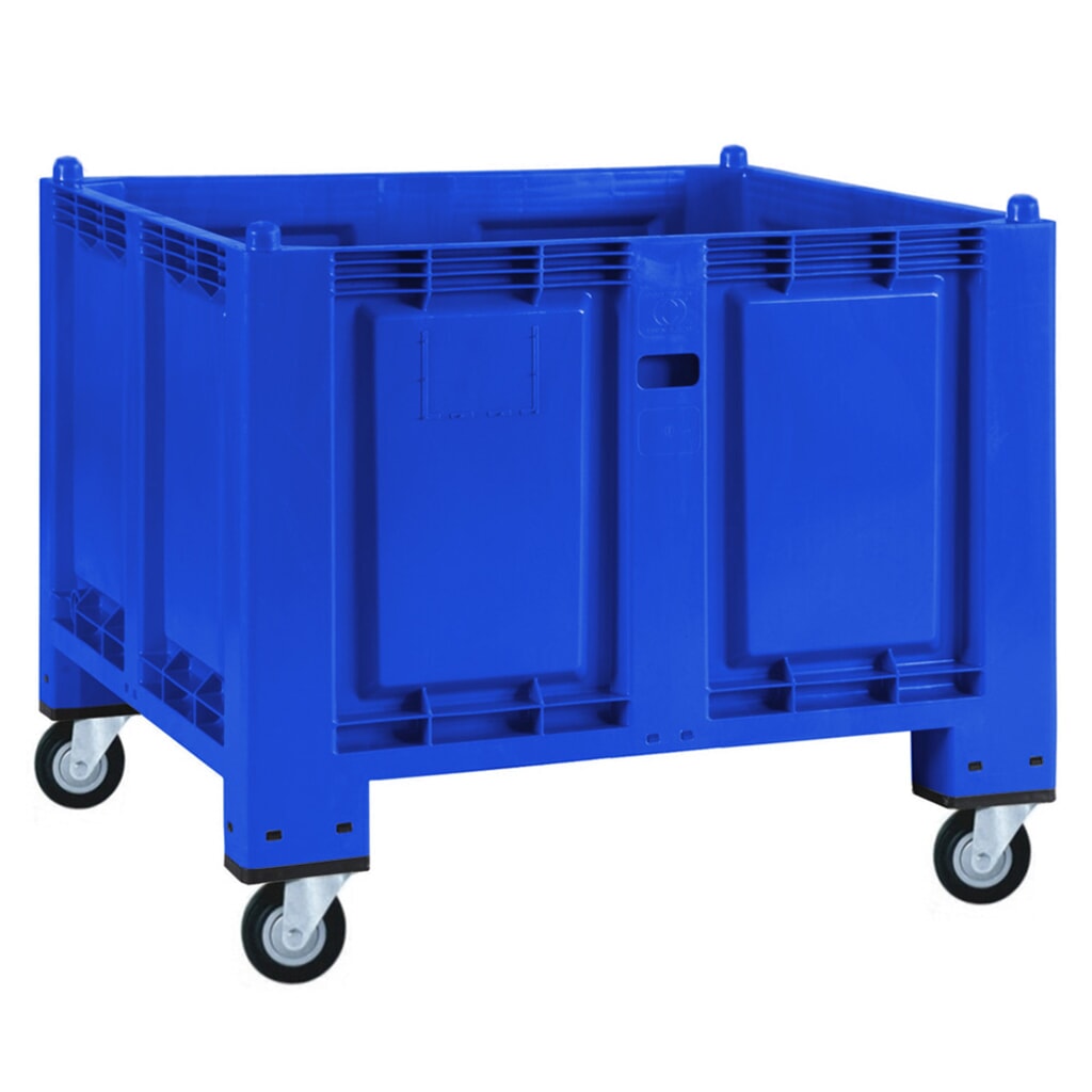 Contenitore grande in polipropilene, 550 litri, con ruote, blu Immagine del prodotto: Contenitore grande in polipropilene, 550 litri, con ruote, blu