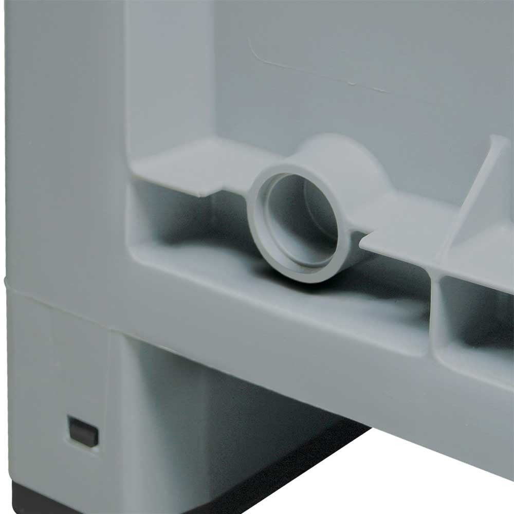 Immagine del prodotto n. 2: Contenitore grande in polipropilene, 550 litri, con ruote + sportello, grigio