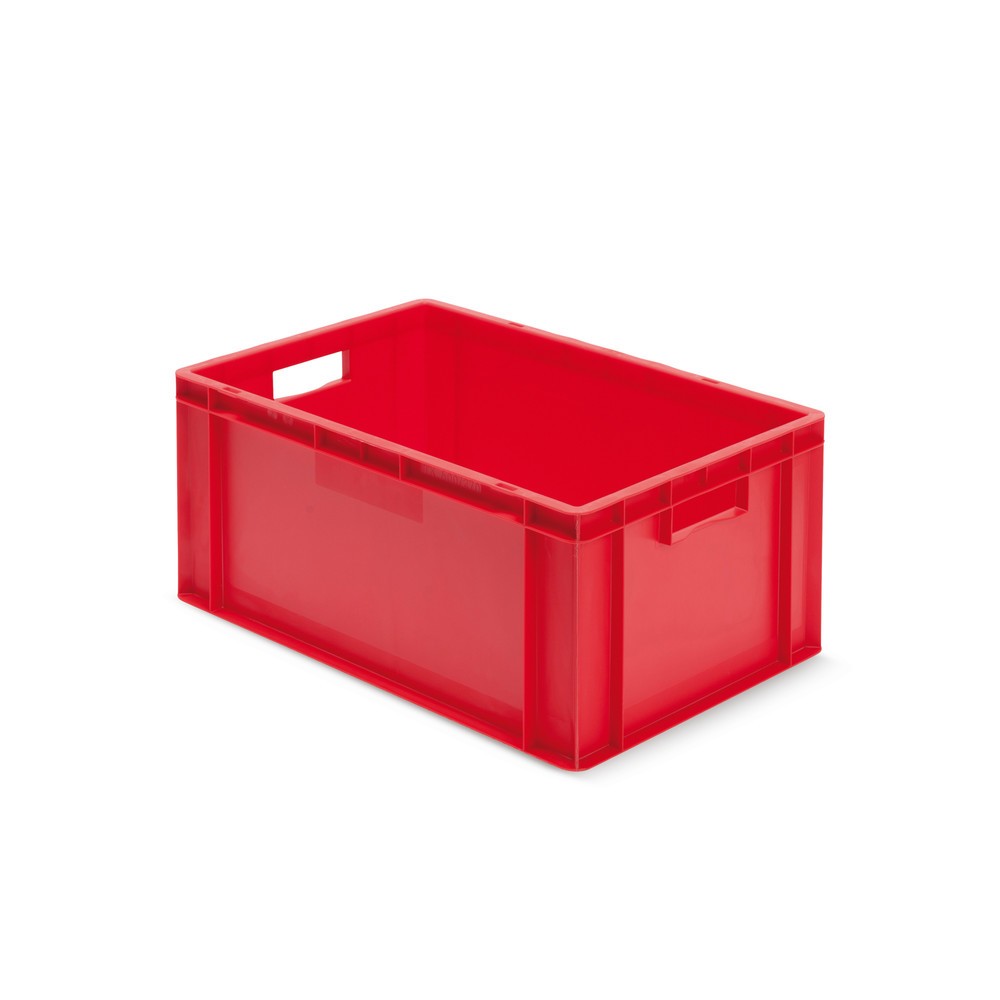 Immagine del prodotto n. 1: Contenitore impilabile Euro, pareti + fondo chiusi 51 litri, rosso, con impugnatura
