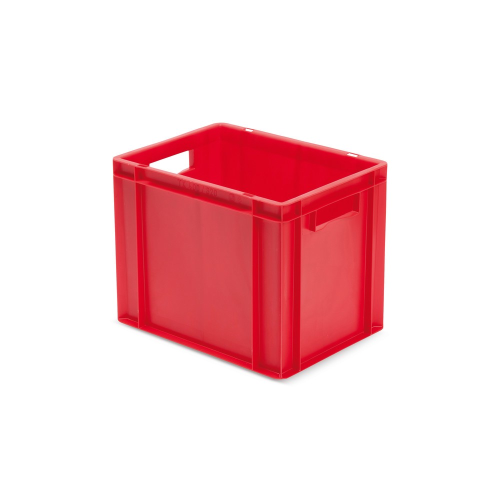 Immagine del prodotto: Contenitore impilabile Euro, pareti + fondo chiusi 29 litri, rosso, con impugnatura