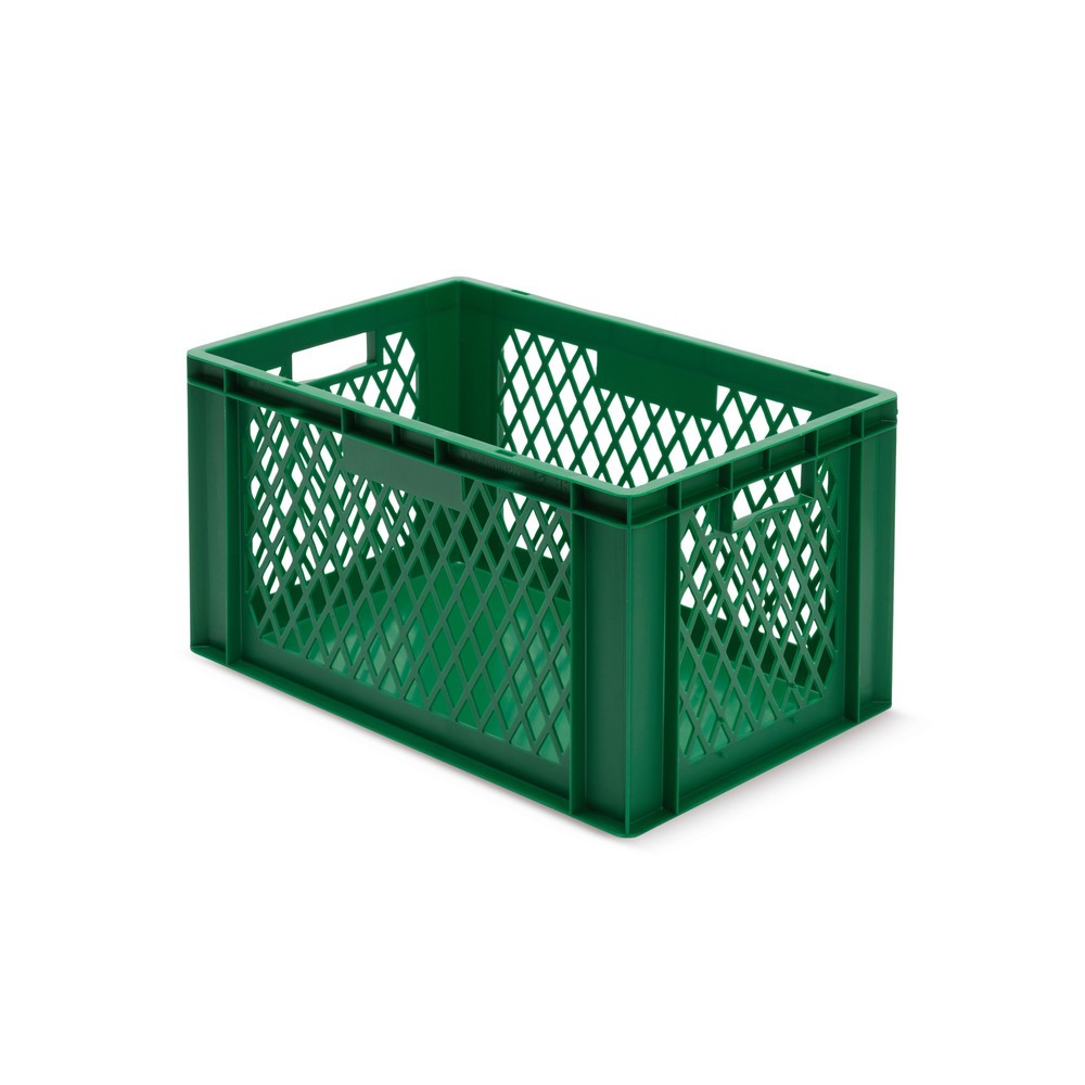 Immagine del prodotto n. 1: Eurobox, pareti forate + fondi chiusi, 61 litri, verde, con impugnatura