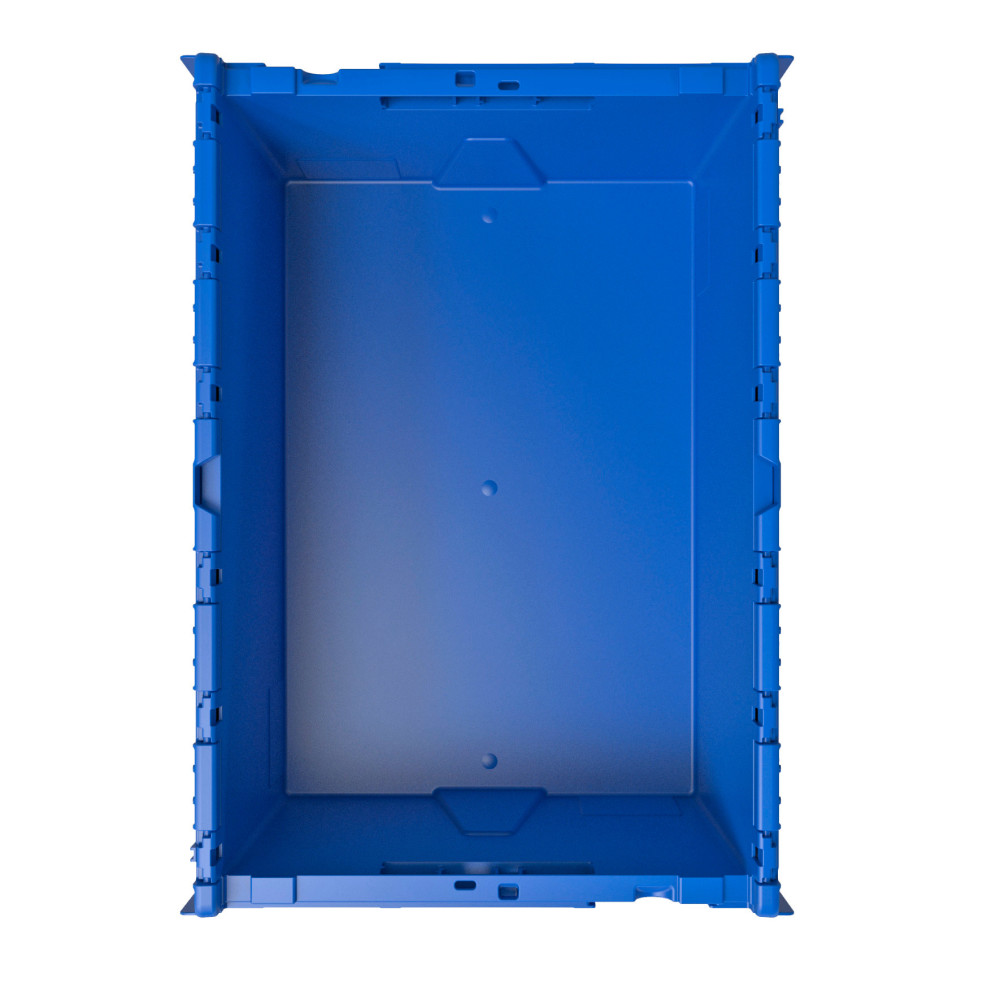 Immagine del prodotto n. 2: Contenitore impilabile multiplo in PP con coperchio ribaltabile, blu, 77 litri, 1 pz/UV