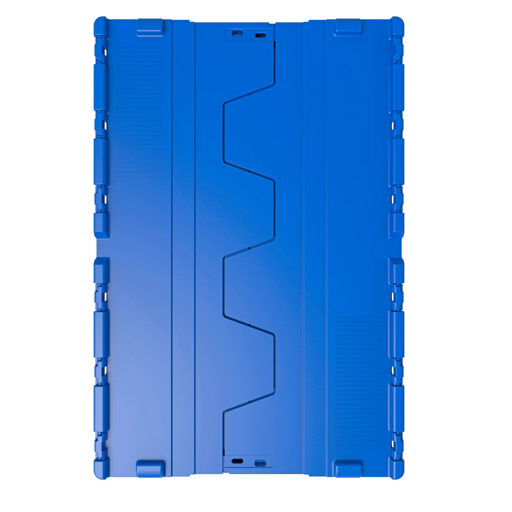 Immagine del prodotto n. 3: Contenitore impilabile multiplo in PP con coperchio ribaltabile, blu, 77 litri, 1 pz/UV