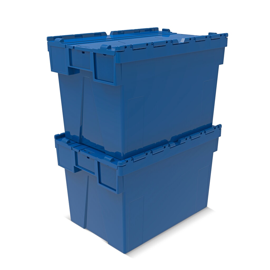 Immagine del prodotto n. 6: Alpha Eurobox in PP con tappo incernierato, blu, 77 litri, HxBxT 400 x 600 x 400 mm