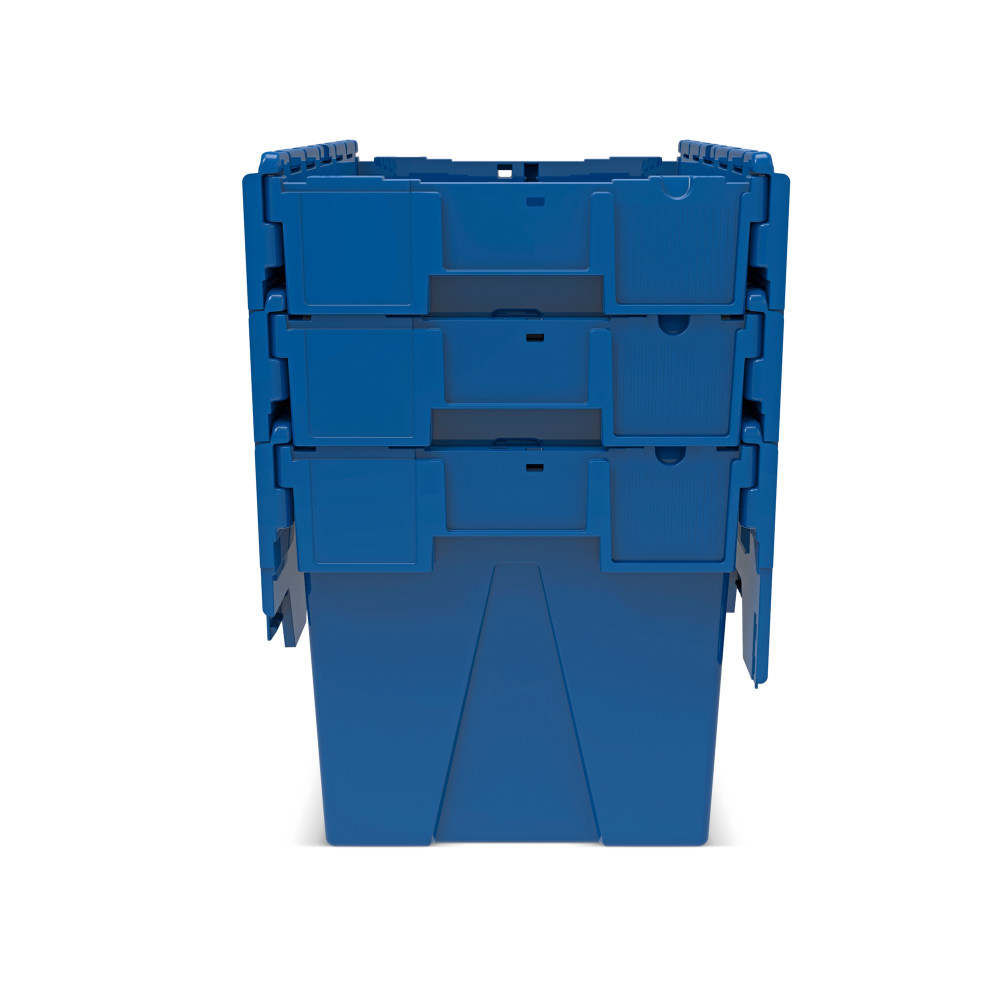 Immagine del prodotto n. 8: Contenitore impilabile multiplo in PP con coperchio ribaltabile, blu, 77 litri, 1 pz/UV