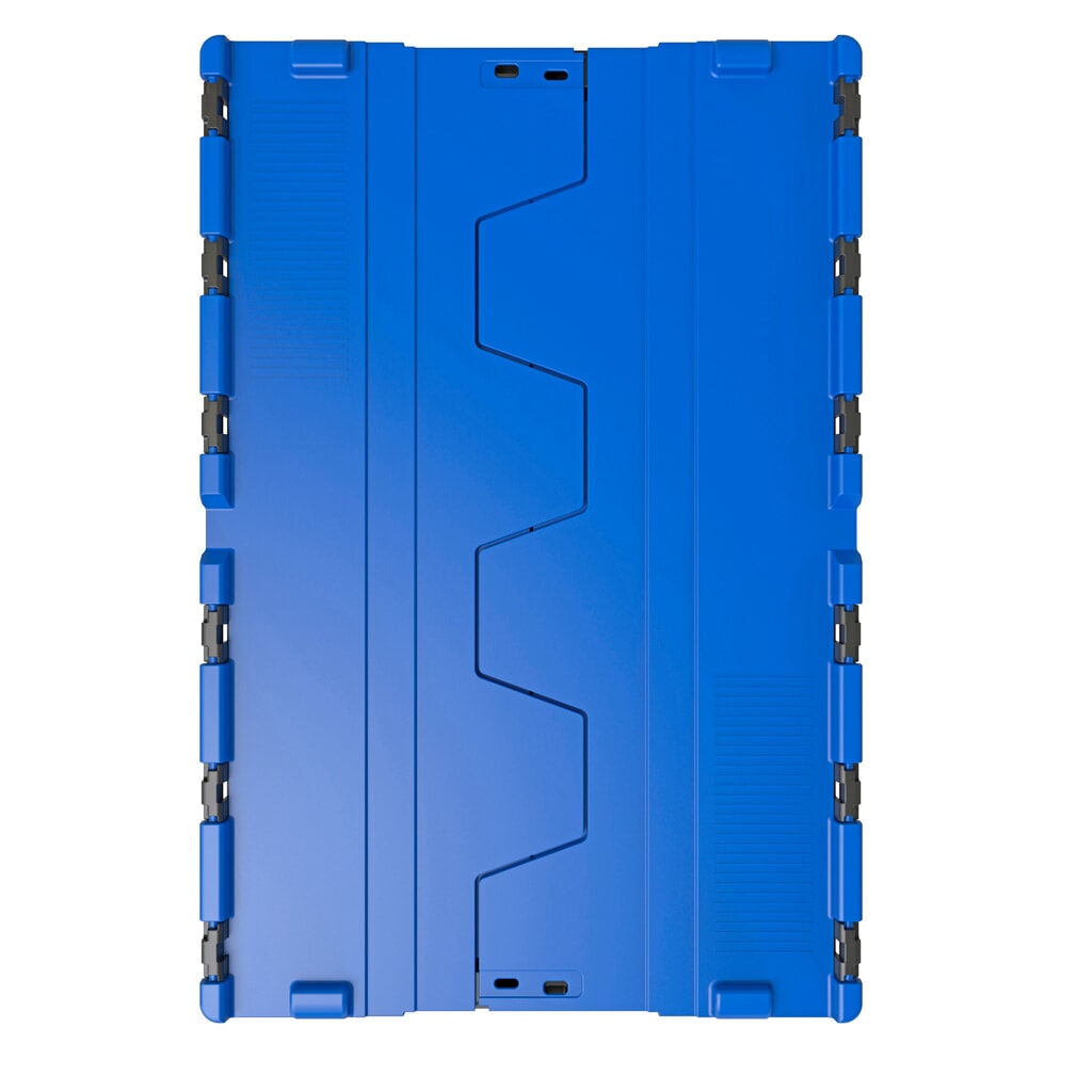 Alpha Eurobox in PP rigranulato con tappo incernierato, nero/blu, 56 litri, HxBxT 310 x 600 x 400 mm Immagine del prodotto n. 2: Alpha Eurobox in PP rigranulato con tappo incernierato, nero/blu, 56 litri, HxBxT 310 x 600 x 400 mm