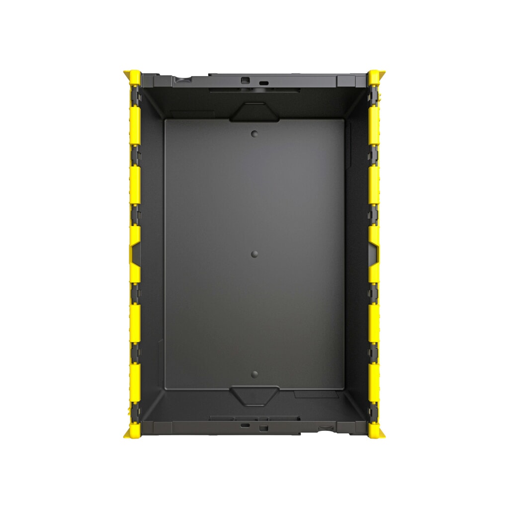Immagine del prodotto n. 3: Alpha Eurobox in PP rigranulato con tappo incernierato, nero/giallo, 77 litri, HxBxT 400 x 600 x 400 mm