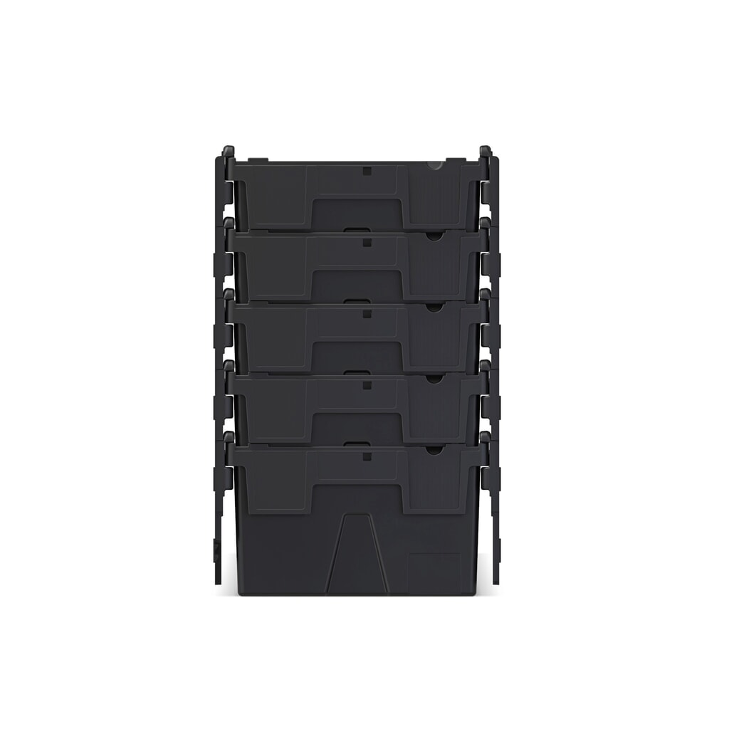 Alpha Eurobox in PP rigranulato con tappo incernierato, nero, 40 litri, HxBxT 250 x 600 x 400 mm Immagine del prodotto n. 7: Alpha Eurobox in PP rigranulato con tappo incernierato, nero, 40 litri, HxBxT 250 x 600 x 400 mm