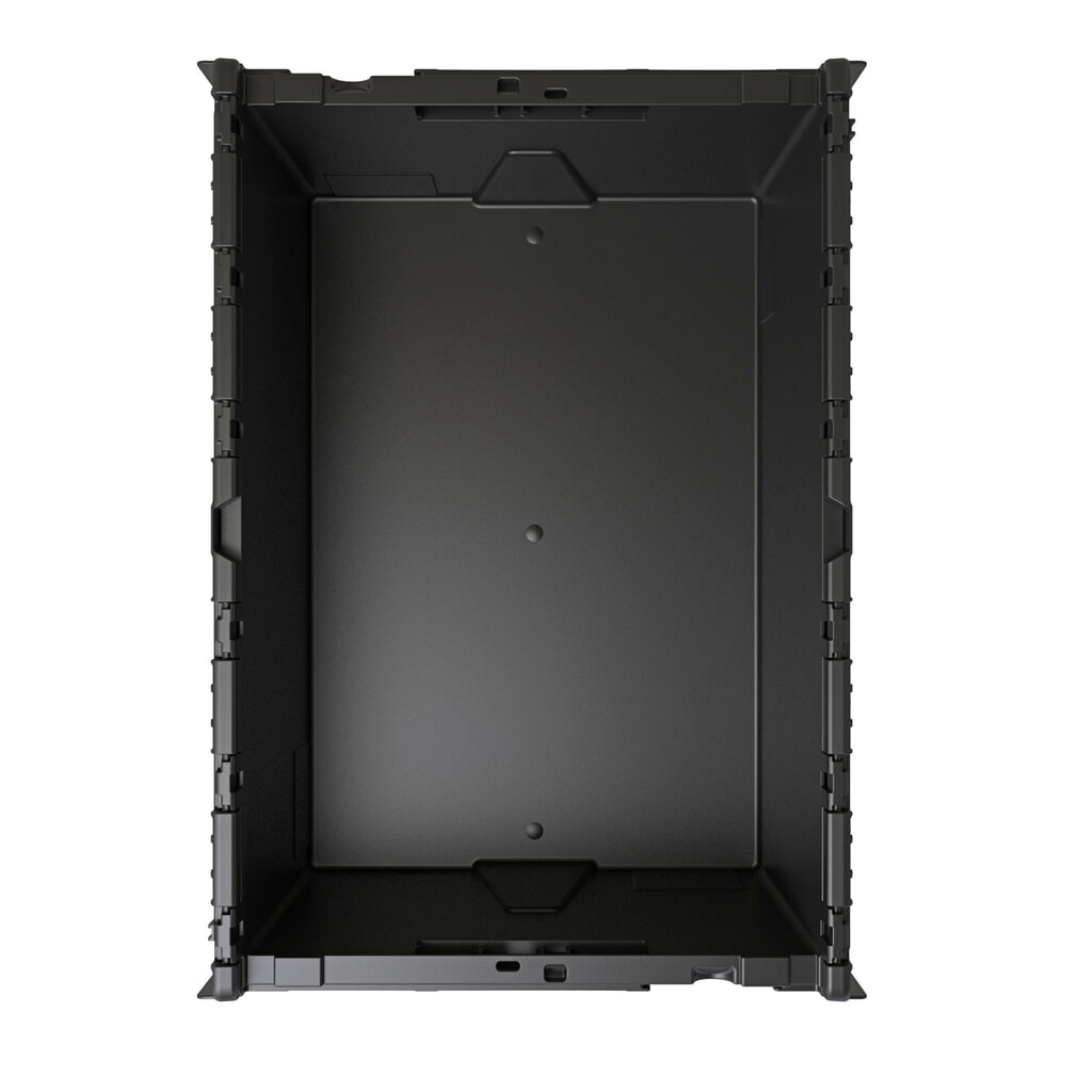 Immagine del prodotto n. 3: Alpha Eurobox in PP rigranulato con tappo incernierato, nero, 65 litri, HxBxT 365 x 600 x 400 mm
