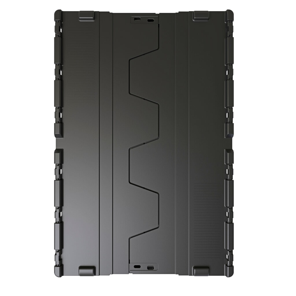 Immagine del prodotto n. 4: Alpha Eurobox in PP rigranulato con tappo incernierato, nero, 65 litri, HxBxT 365 x 600 x 400 mm