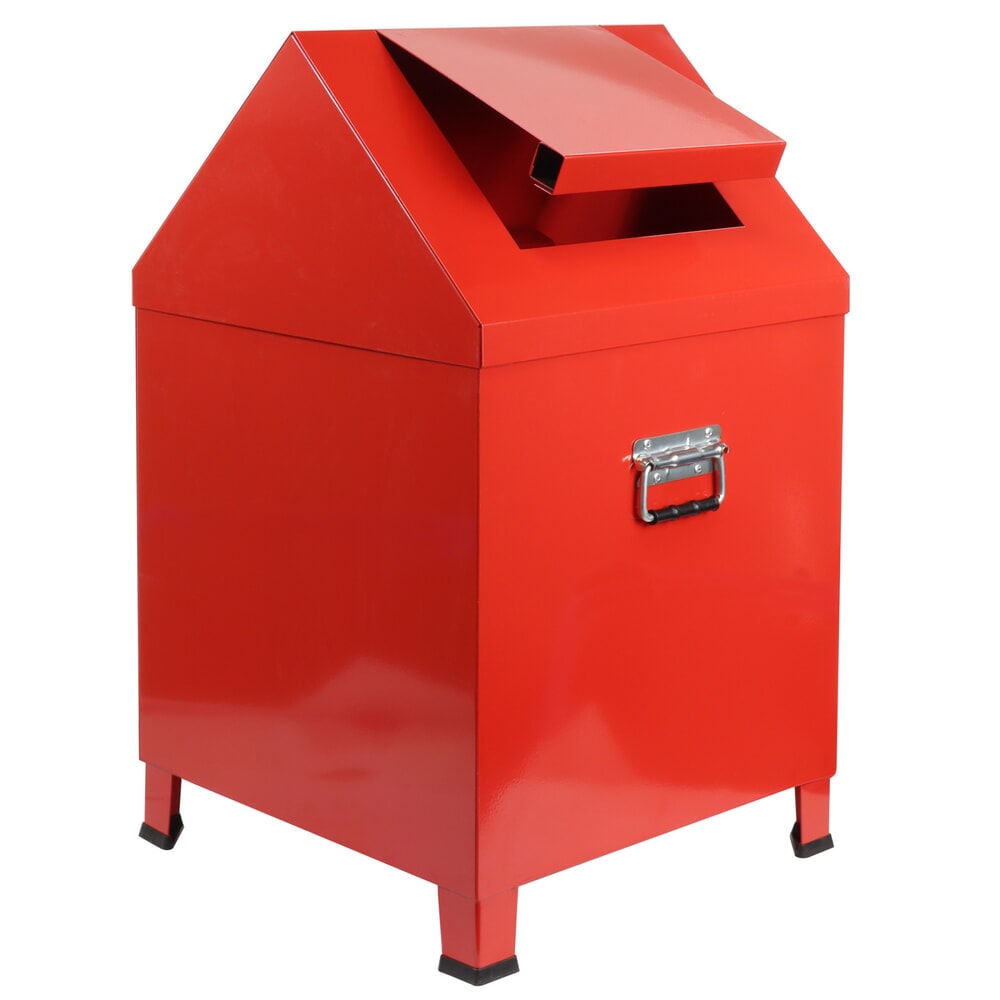 Immagine del prodotto n. 2: Contenitore per i cascami di lana HEMMDAL, HxLxP 680 x 400 x 400 mm, rosso fuoco