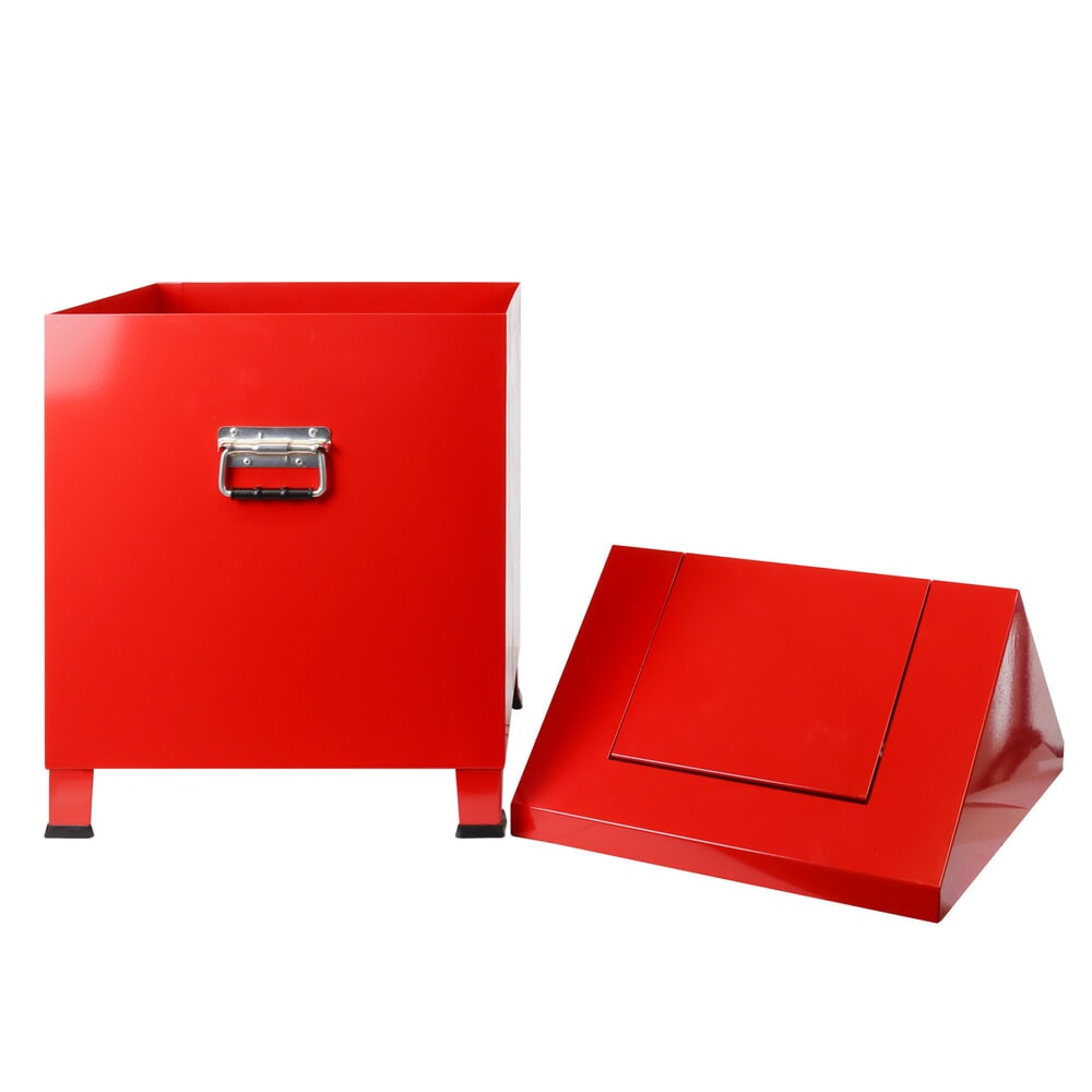 Immagine del prodotto n. 7: Contenitore per i cascami di lana HEMMDAL, HxLxP 680 x 400 x 400 mm, rosso fuoco