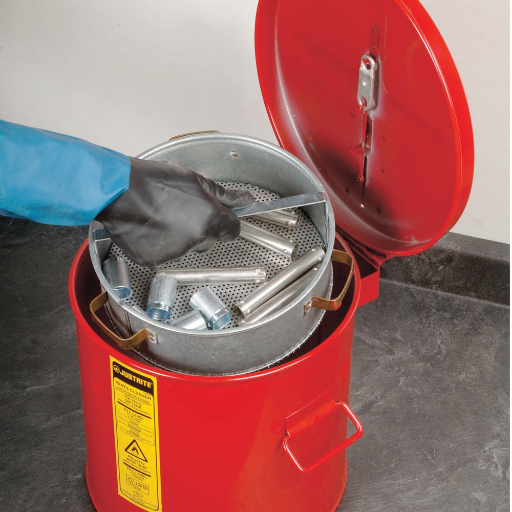 Immagine del prodotto n. 2: Contenitore per lavaggio e immersione Justrite, rosso, 30 litri