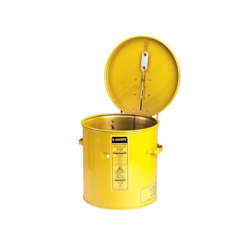 Justrite Contenitore per lavaggio e immersione, giallo, 8 litri Immagine del prodotto: Justrite Contenitore per lavaggio e immersione, giallo, 8 litri