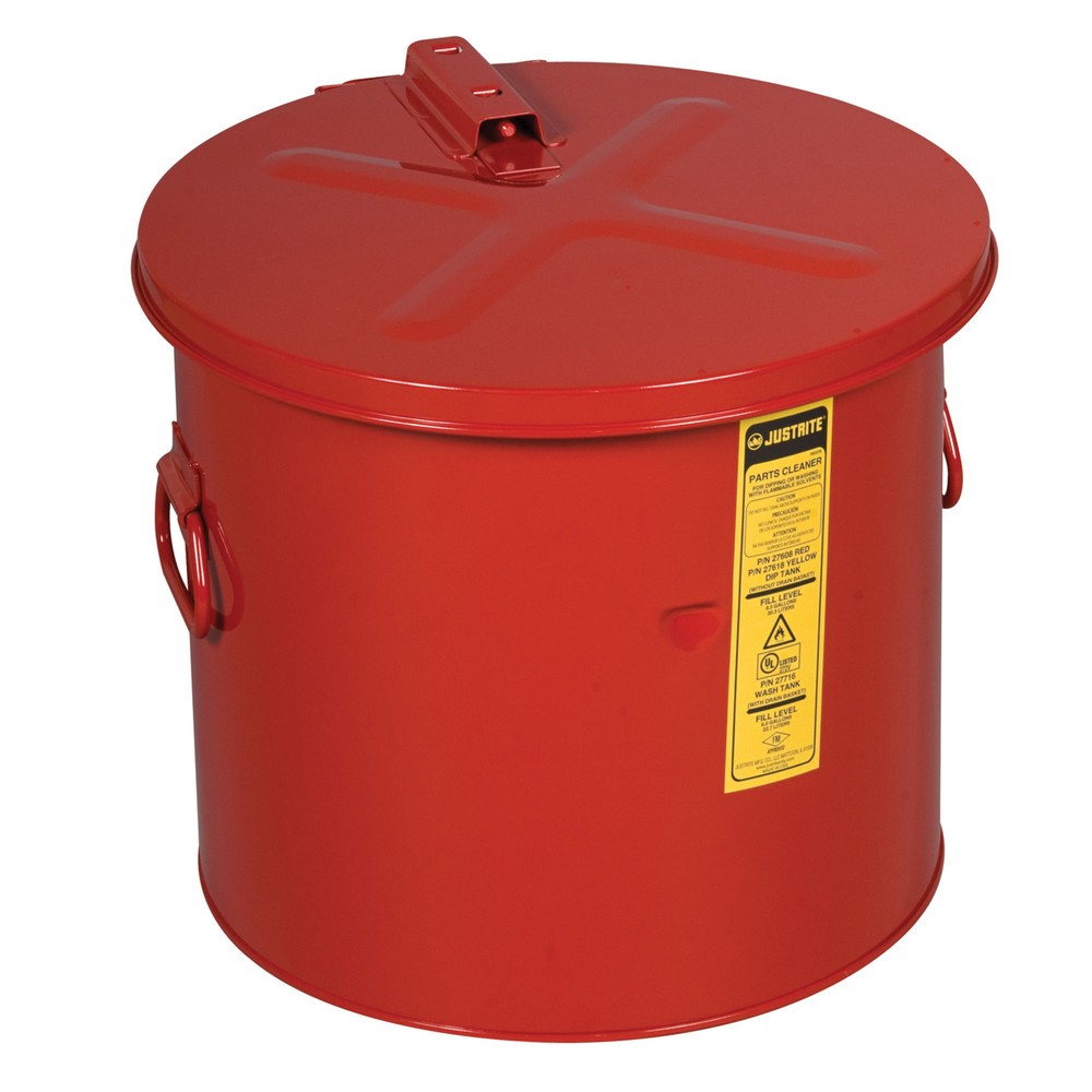 Immagine del prodotto n. 1: Contenitore per lavaggio e immersione Justrite, rosso, 30 litri