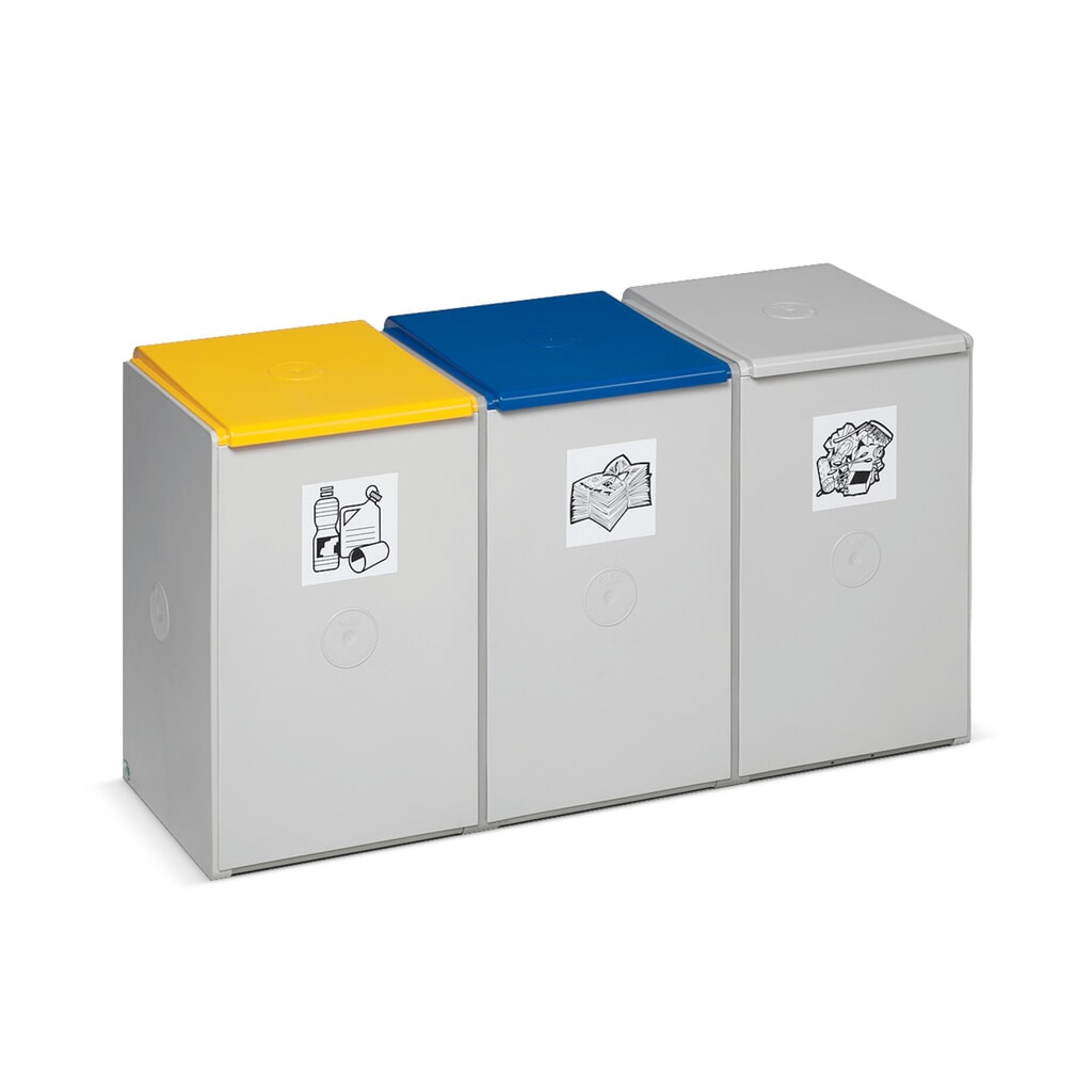Contenitore per rifiuti riciclabili VAR®, 40 litri, 3 livelli Immagine del prodotto: Contenitore per rifiuti riciclabili VAR®, 40 litri, 3 livelli