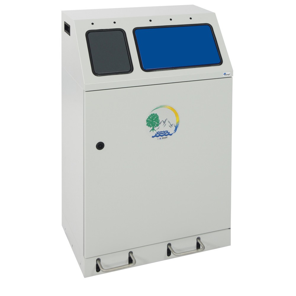 Immagine del prodotto: Contenitore per materiali riciclabili compatto stumpf® con pedale, 1 x 30, 1 x 60 l