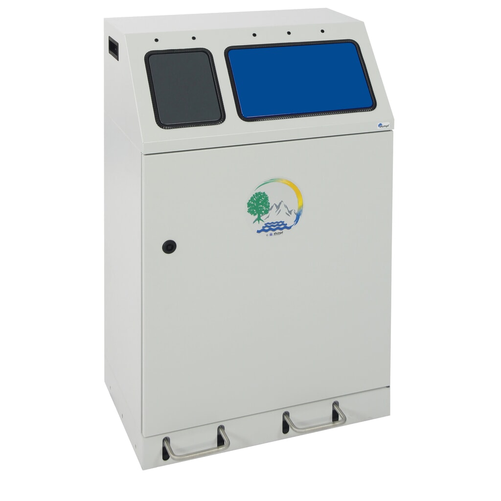 Contenitore per materiali riciclabili compatto stumpf® con pedale, 1 x 30, 1 x 60 l Immagine del prodotto: Contenitore per materiali riciclabili compatto stumpf® con pedale, 1 x 30, 1 x 60 l