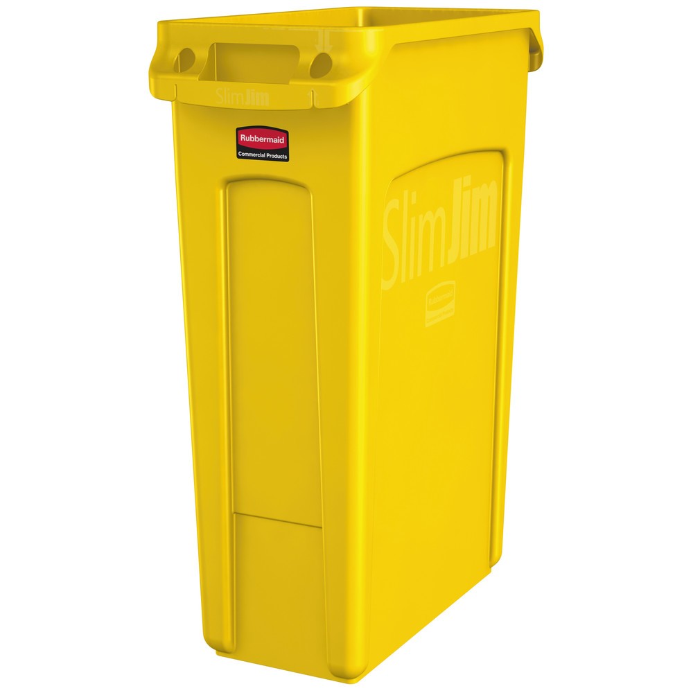 Immagine del prodotto: Contenitore per materiali riciclabili Rubbermaid Slim Jim® con canaline di areazione, 87 l, giallo