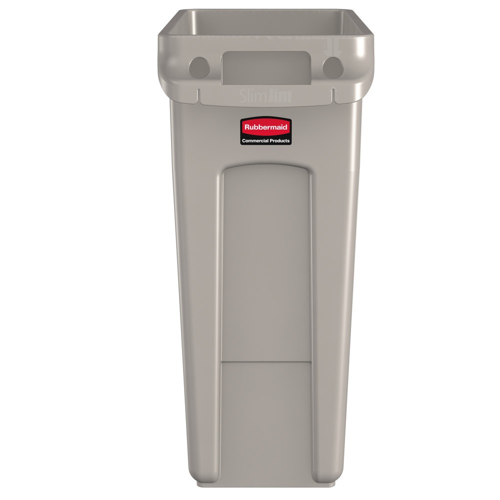 Immagine del prodotto n. 2: Contenitore per materiali riciclabili Rubbermaid® Slim Jim, con feritoie, beige, 60 litri