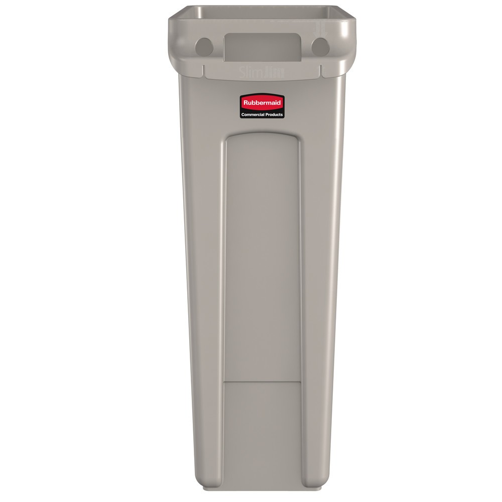 Immagine del prodotto n. 2: Contenitore per materiali riciclabili Rubbermaid® Slim Jim, con feritoie, beige, 87 litri