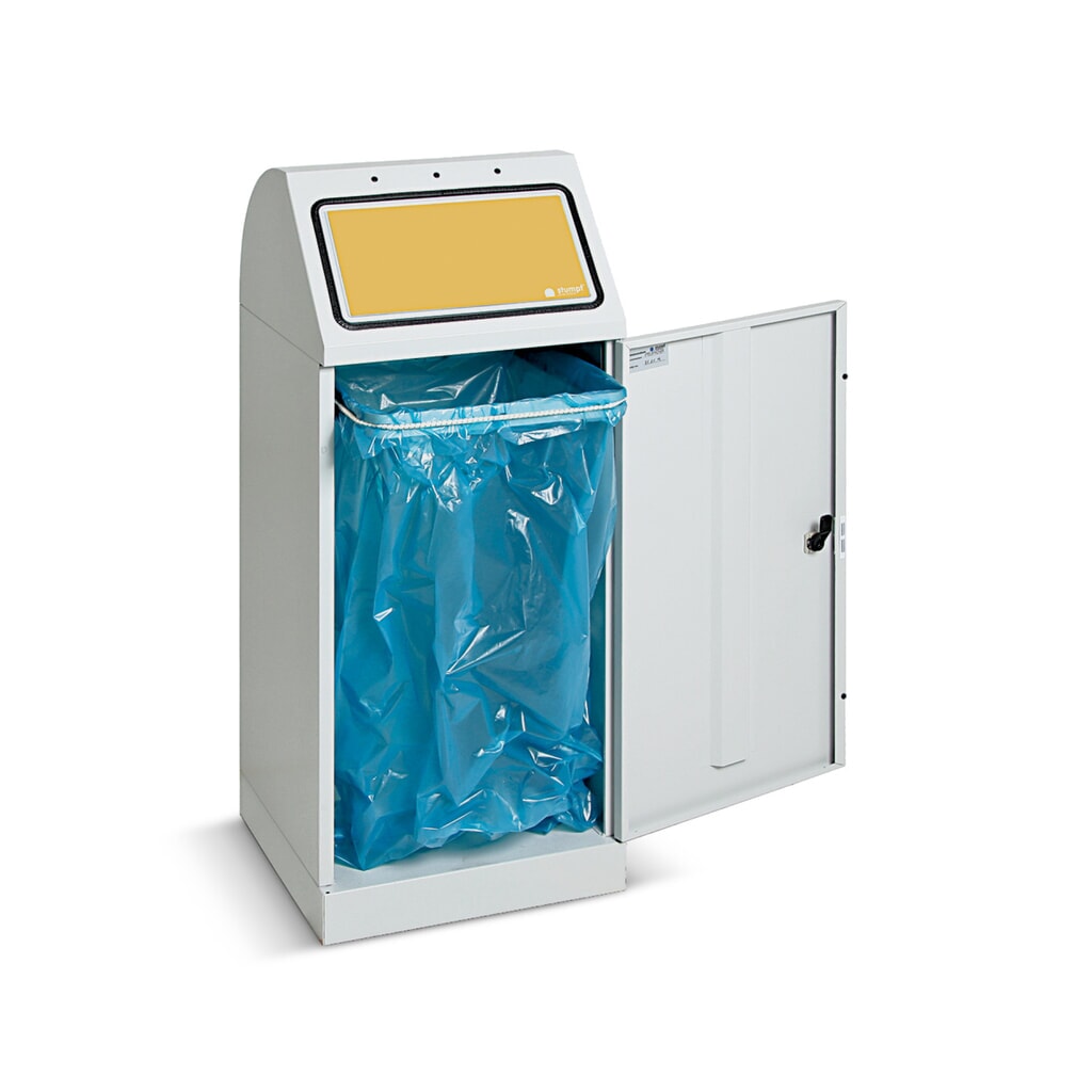 Contenitore per materiali riciclabili stumpf®, 70 litri, con sportello basculante e supporto per sacchetto Immagine del prodotto n. 1: Contenitore per materiali riciclabili stumpf®, 70 litri, con sportello basculante e supporto per sacchetto