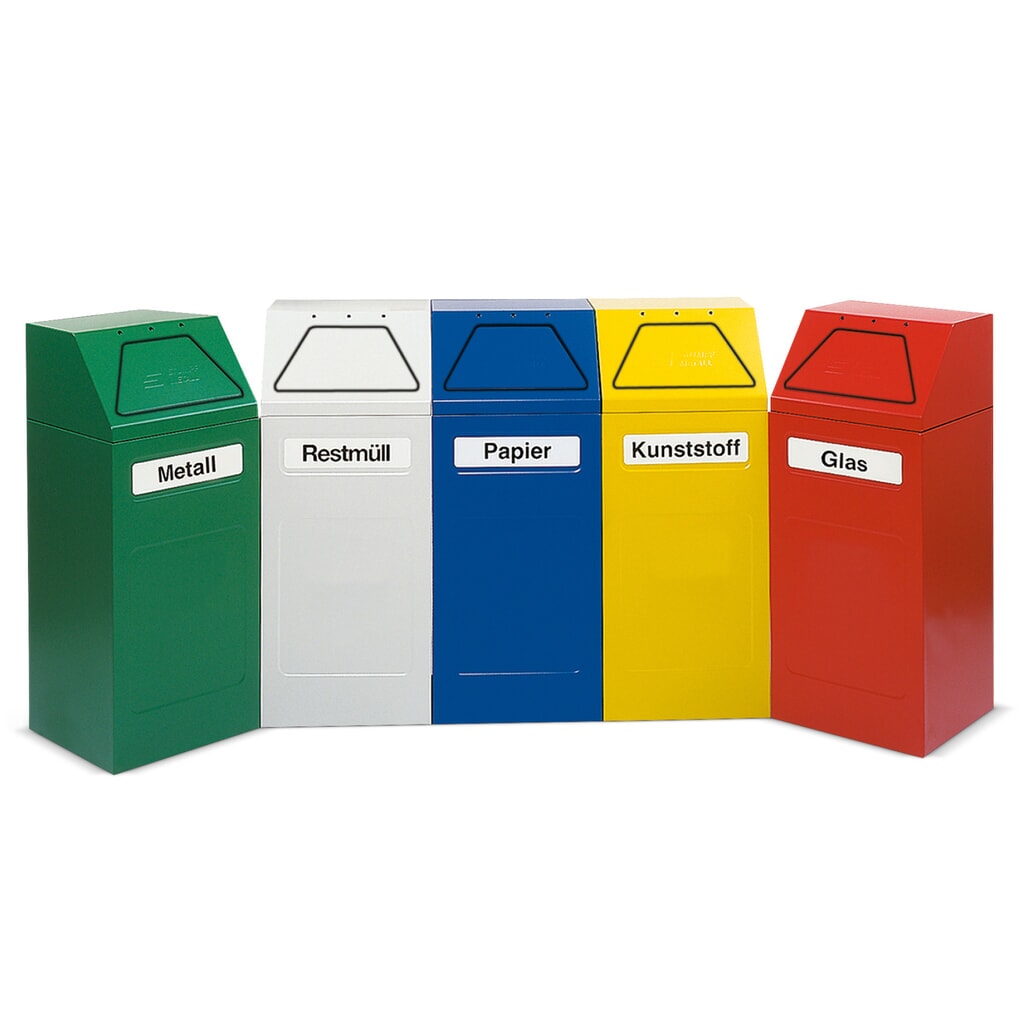 Immagine del prodotto: Contenitore per materiali riciclabili stumpf®, 65 litri, auto-richiudibile, autoestinguente, verde