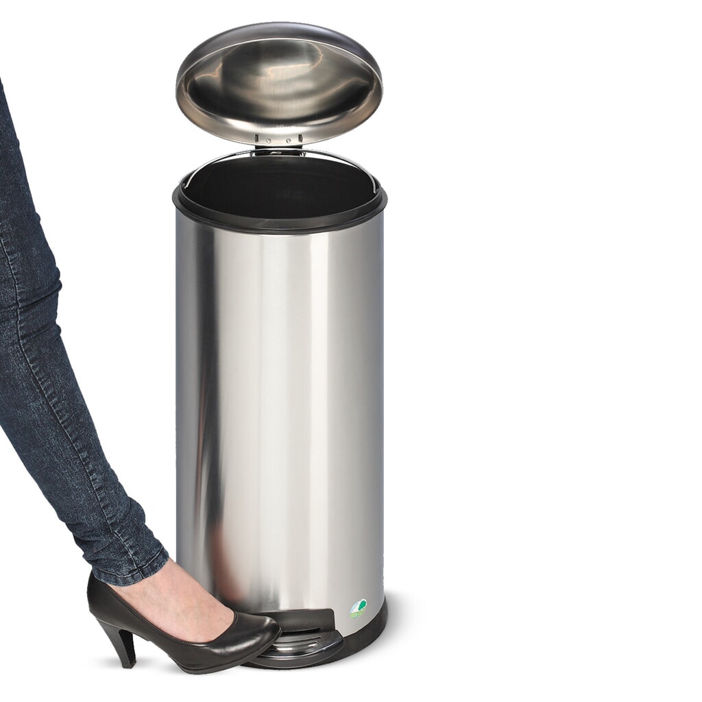 Contenitore per rifiuti a pedale in acciaio inox, 5 litri, opaco Immagine del prodotto n. 2: Contenitore per rifiuti a pedale in acciaio inox, 5 litri, opaco
