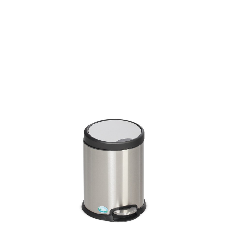 Immagine del prodotto n. 1: Contenitore per rifiuti a pedale in acciaio inox, 5 litri, opaco