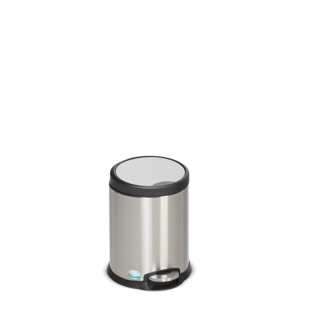 Immagine del prodotto n. 1: Contenitore per rifiuti a pedale in acciaio inox, 5 litri, opaco