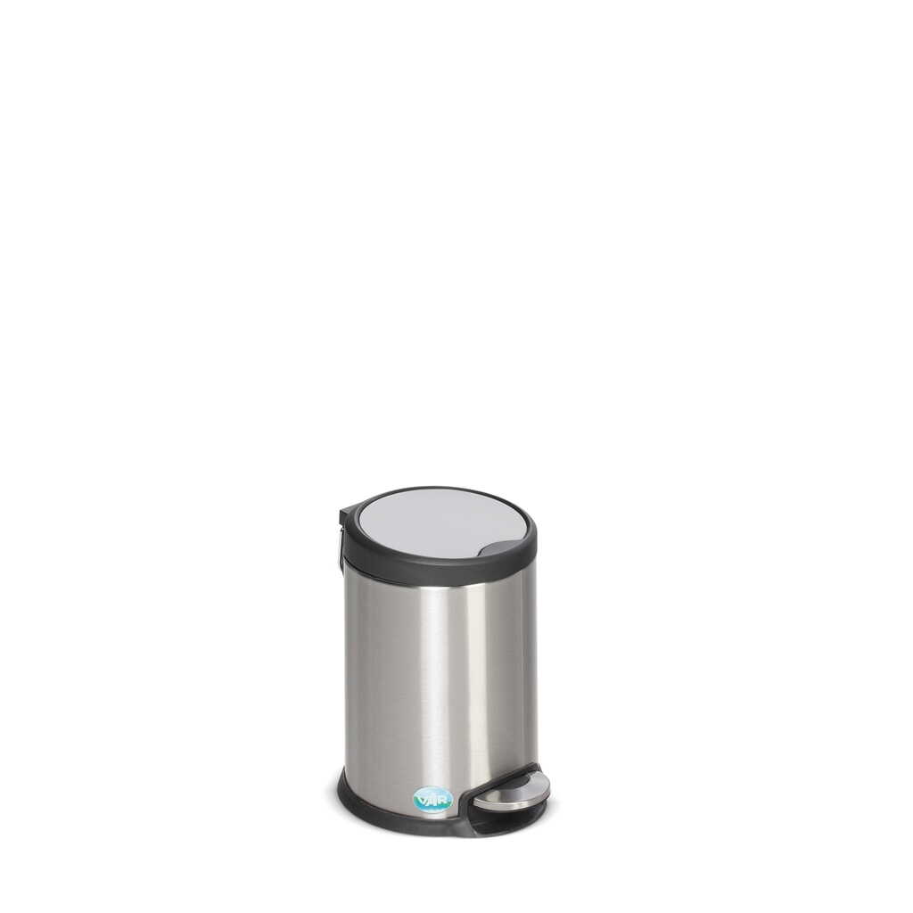Immagine del prodotto: Contenitore per rifiuti a pedale in acciaio inox, 3 litri, opaco