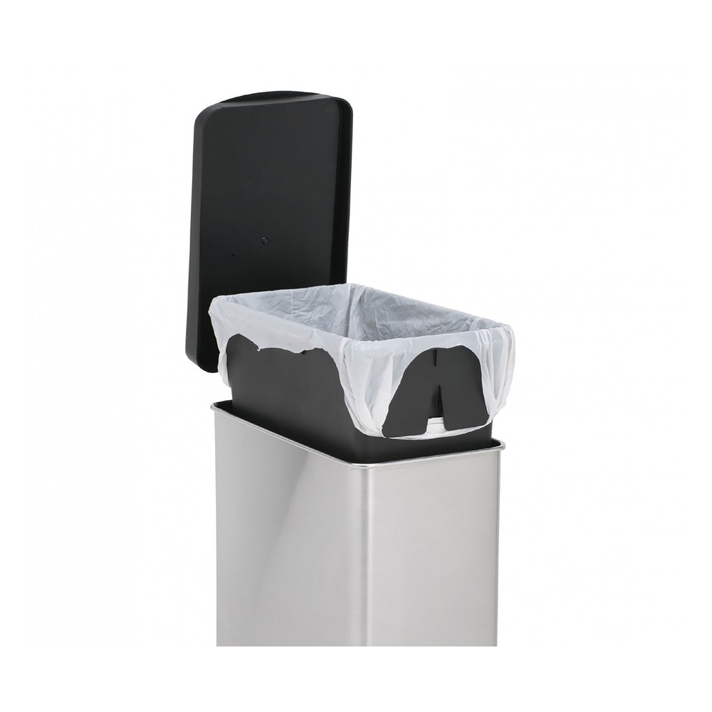 Immagine del prodotto n. 4: Contenitore per rifiuti a pedale SIMPLEHUMAN Profile, 10 litri, acciaio inox opaco, nero