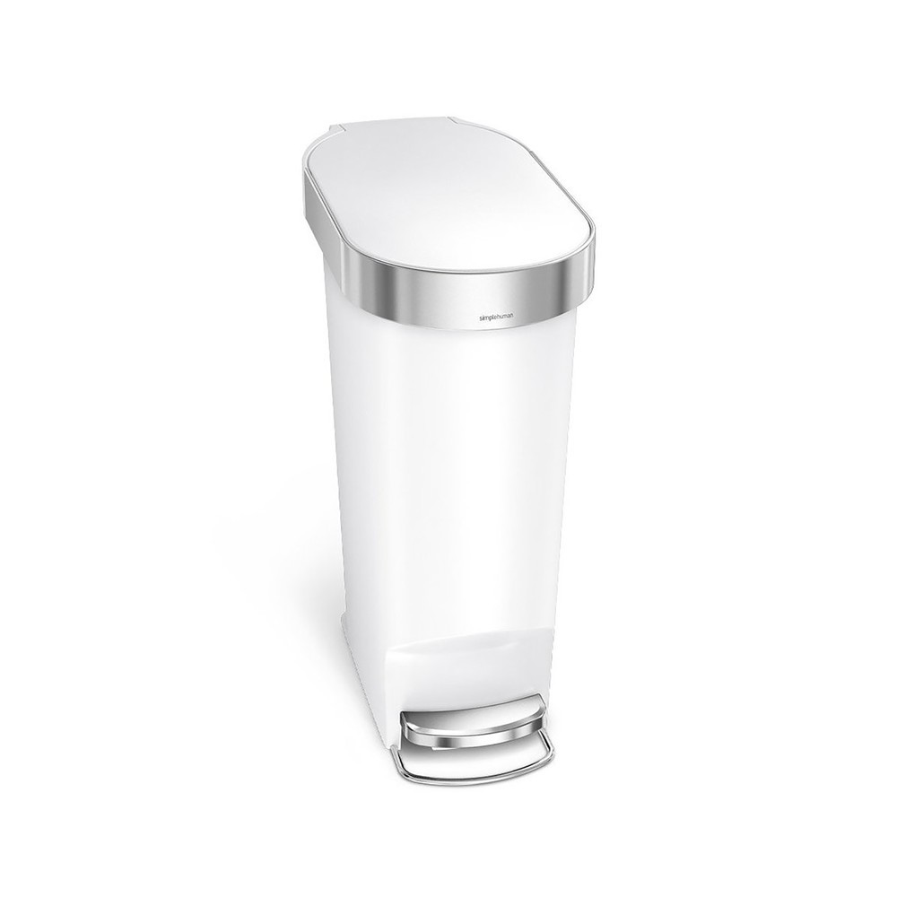 Immagine del prodotto: Contenitore per rifiuti a pedale SIMPLEHUMAN Slim, 40 litri, bianco
