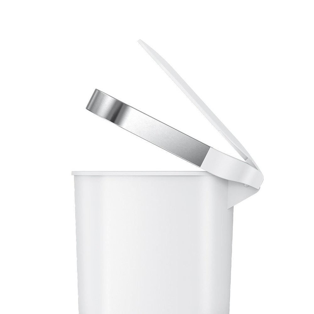 Immagine del prodotto n. 4: Contenitore per rifiuti a pedale SIMPLEHUMAN Slim, 40 litri, bianco